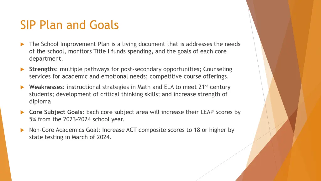 sip plan and goals