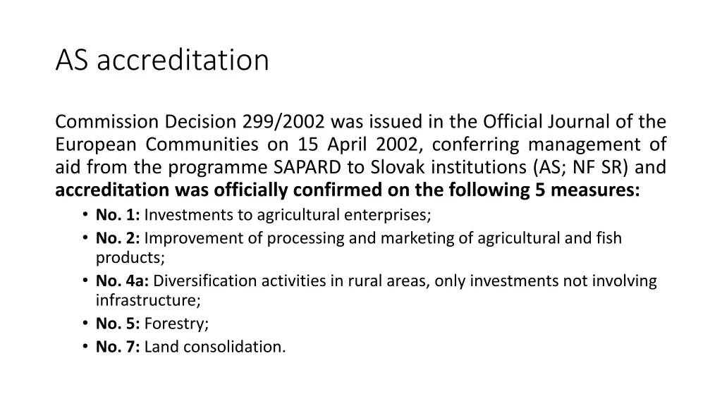 as accreditation 2