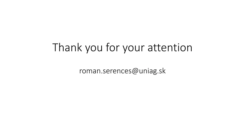 thank you for your attention