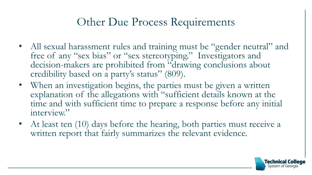 other due process requirements