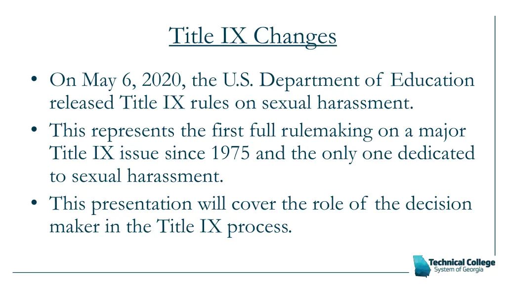 title ix changes