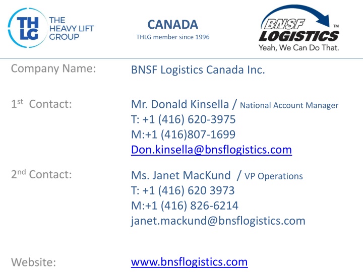 canada thlg member since 1996