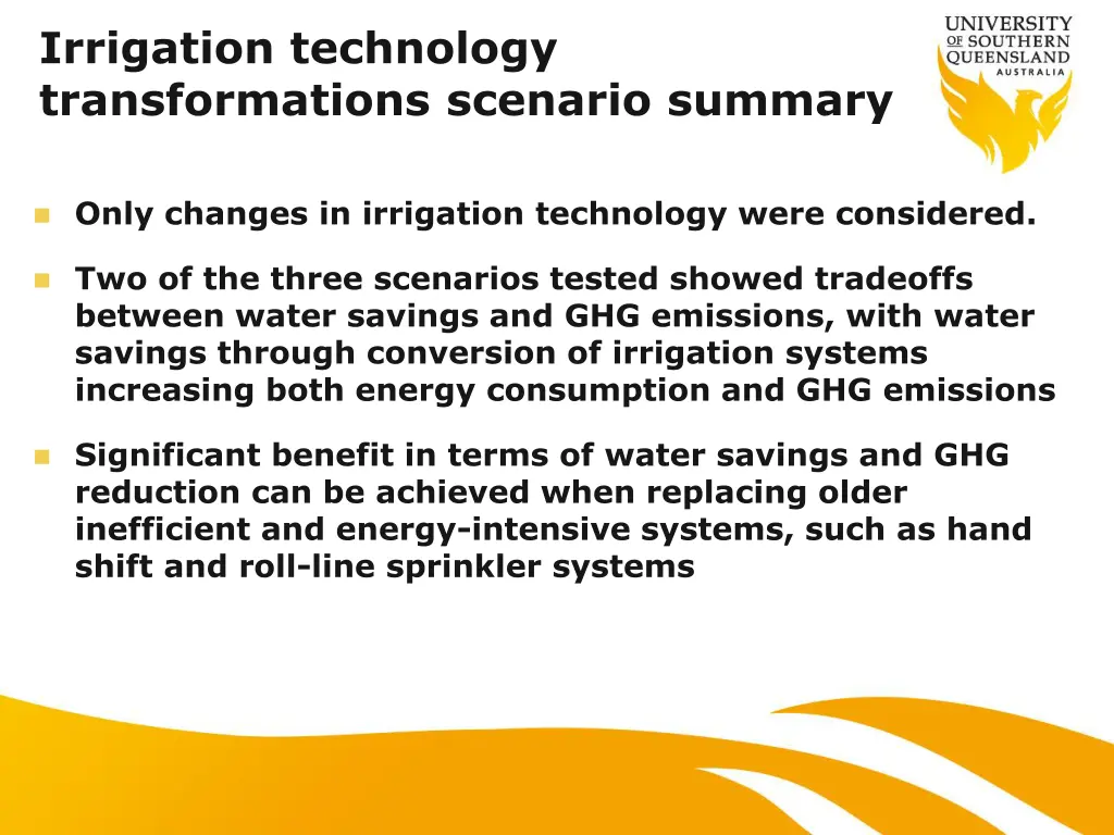 irrigation technology transformations scenario