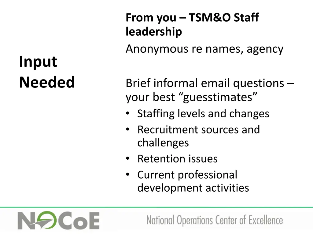 from you tsm o staff leadership anonymous