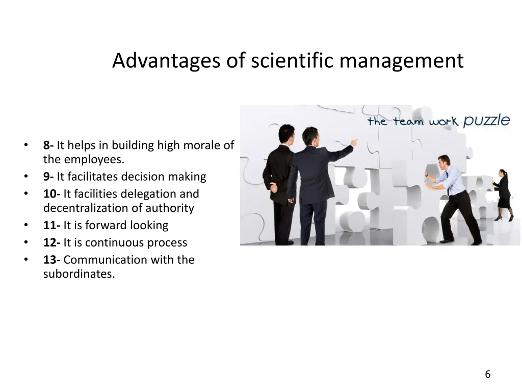 advantages of scientific management 1