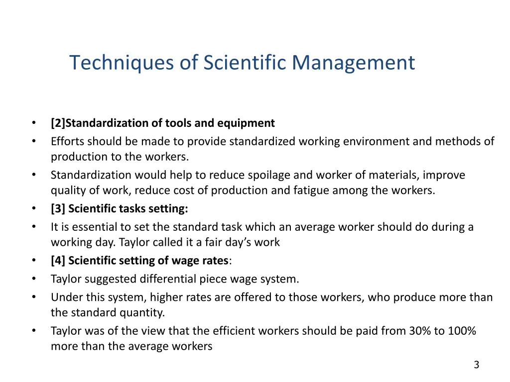 techniques of scientific management 1