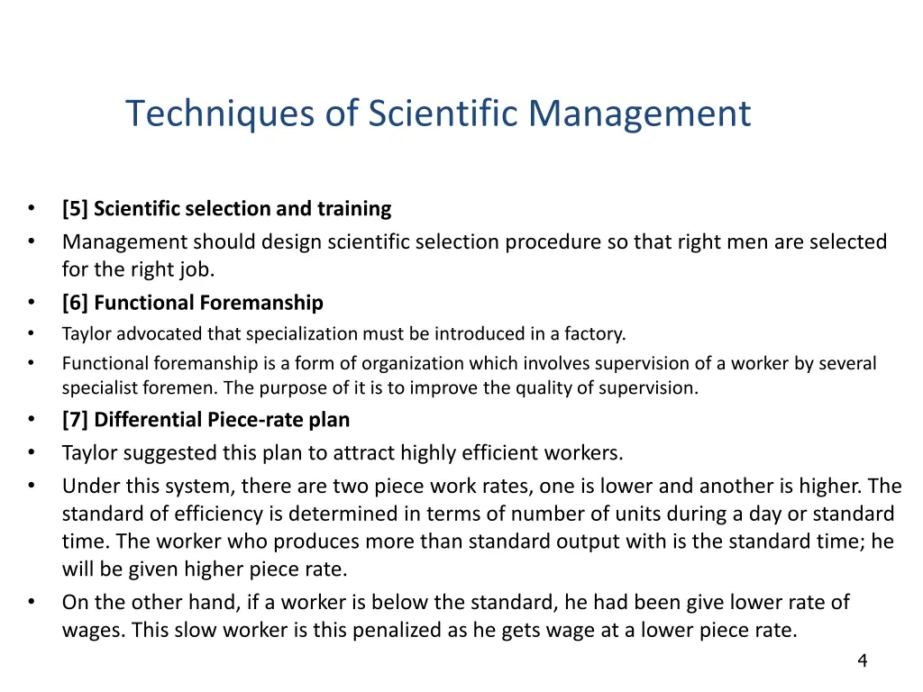 techniques of scientific management 2