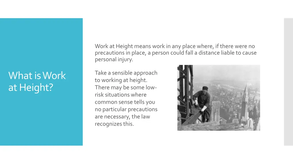 work at height means work in any place where