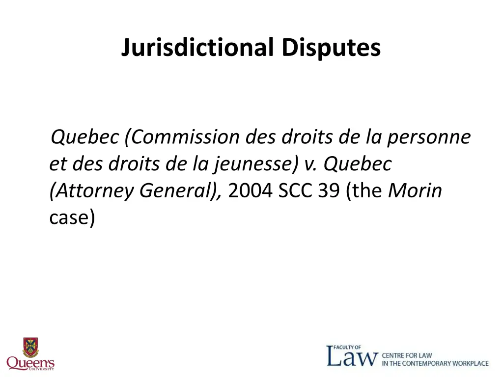 jurisdictional disputes