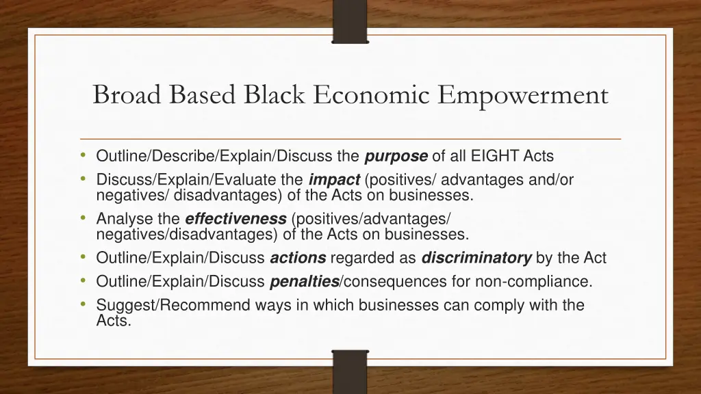 broad based black economic empowerment