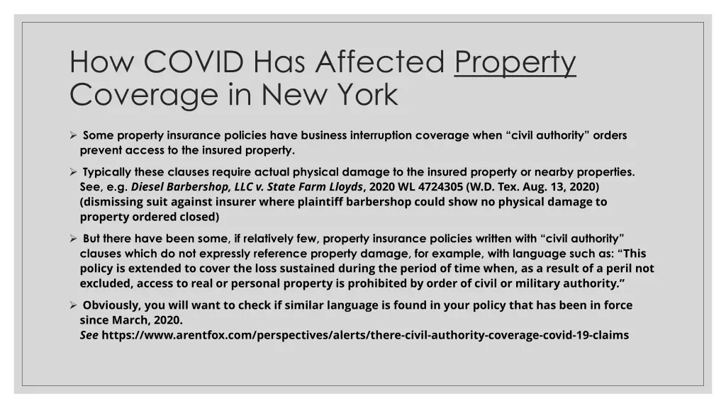 how covid has affected property coverage 5
