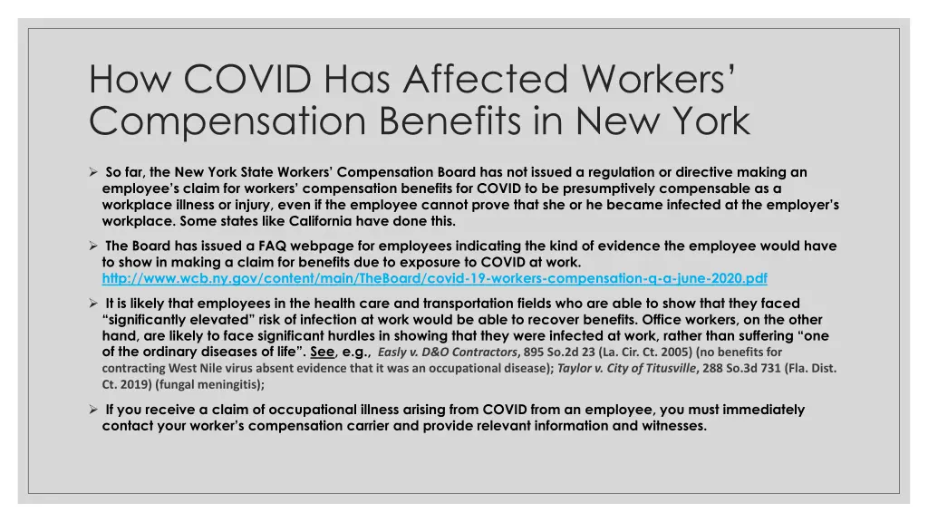 how covid has affected workers compensation