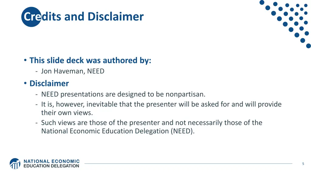 credits and disclaimer