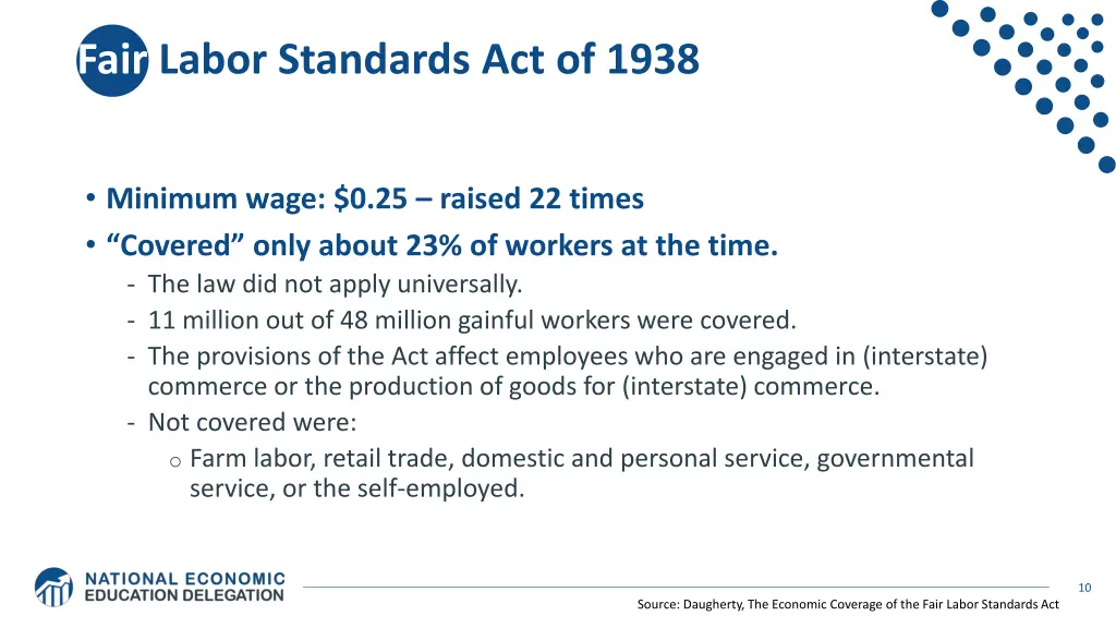 fair labor standards act of 1938