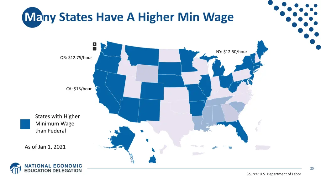 many states have a higher min wage