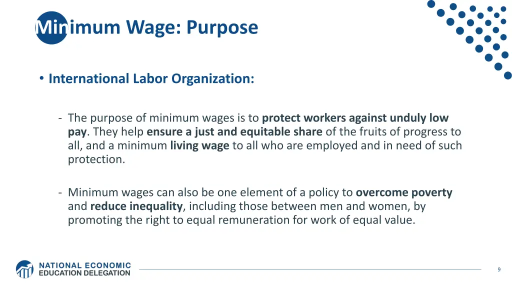 minimum wage purpose
