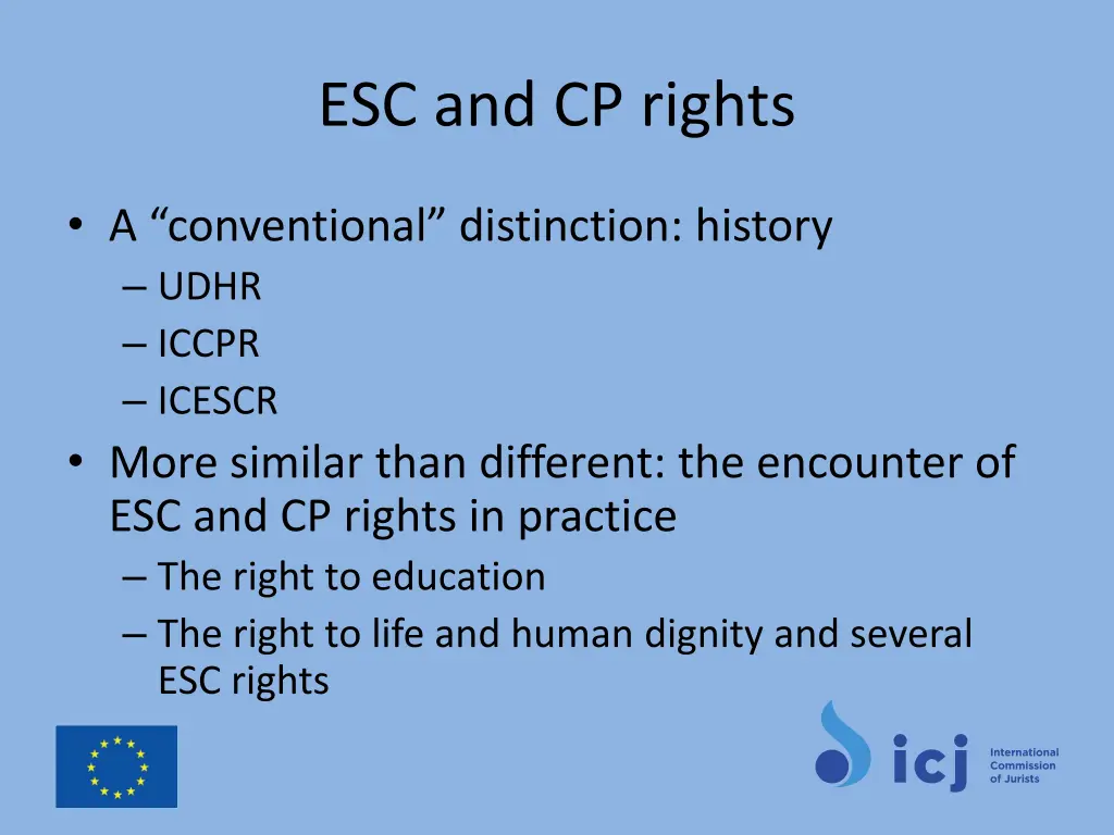 esc and cp rights