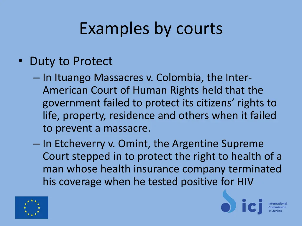 examples by courts 1