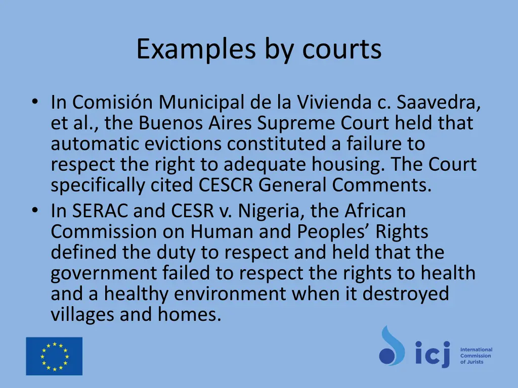 examples by courts