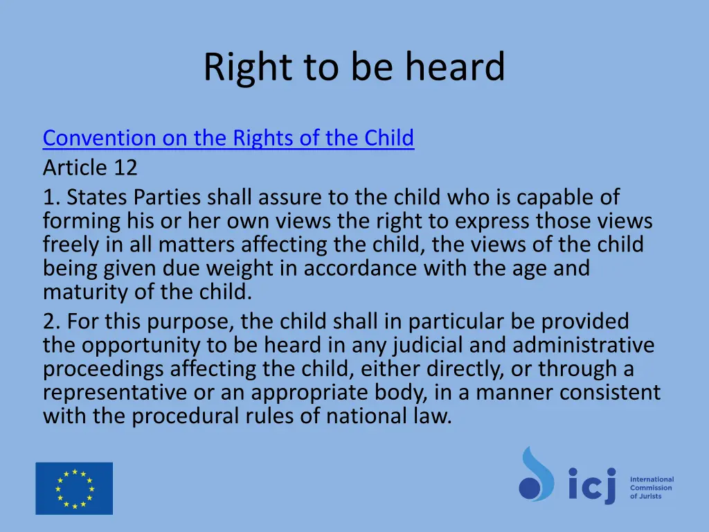 right to be heard