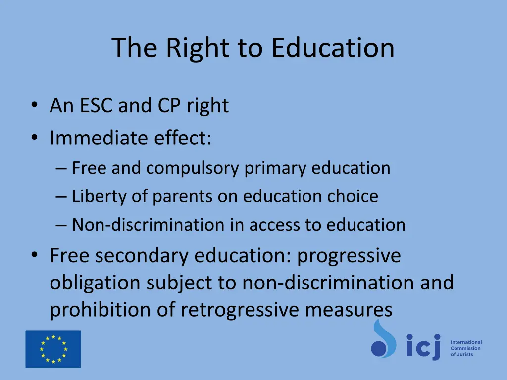 the right to education