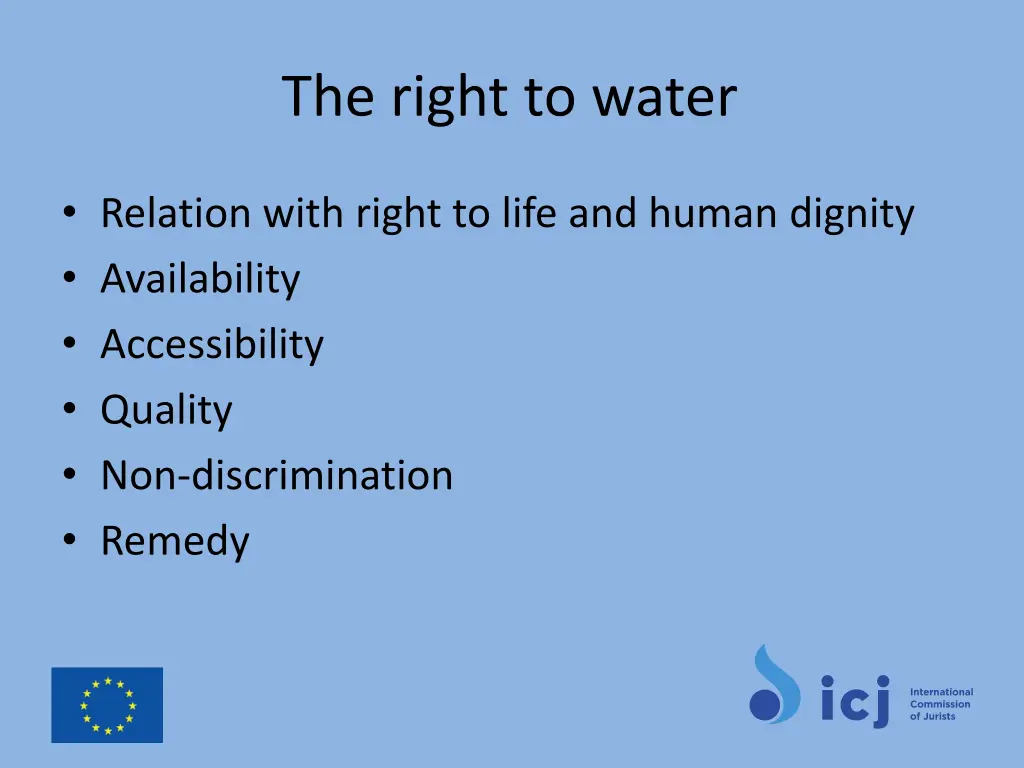the right to water