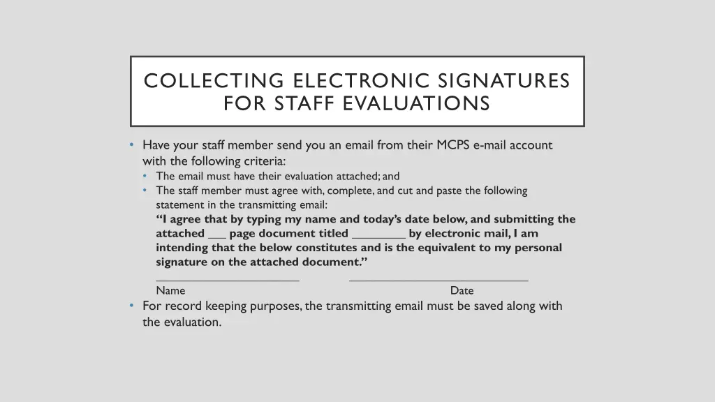 collecting electronic signatures for staff