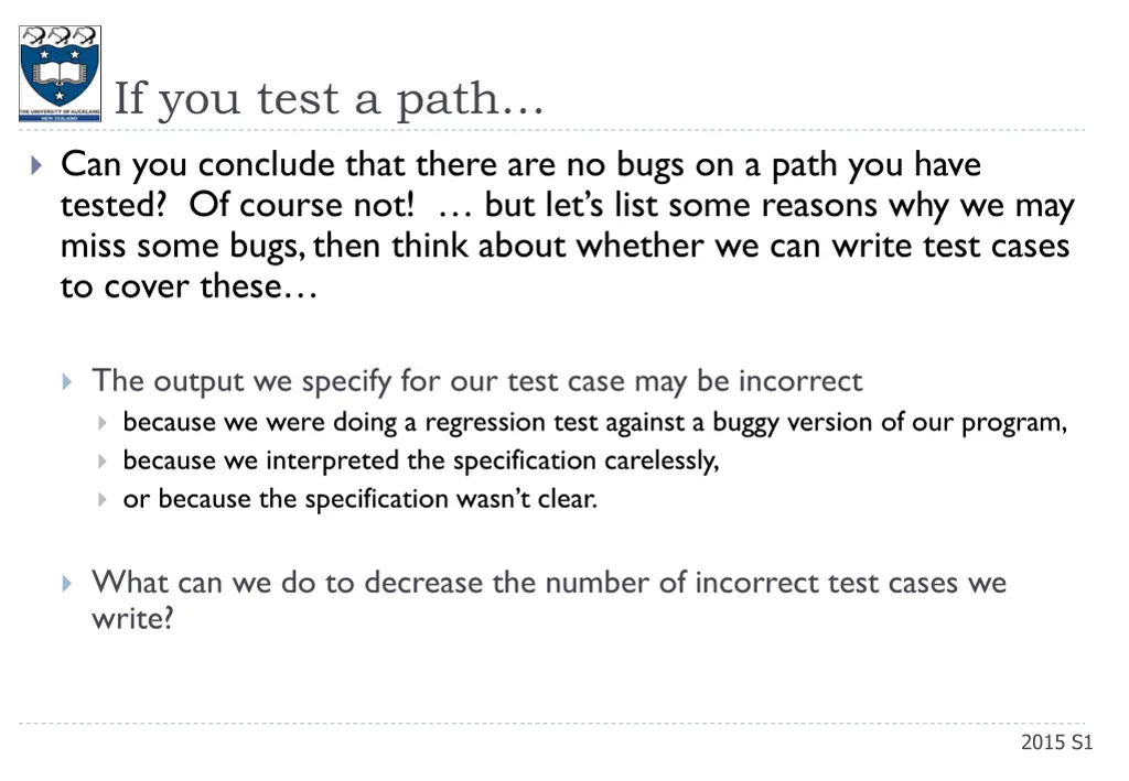 if you test a path