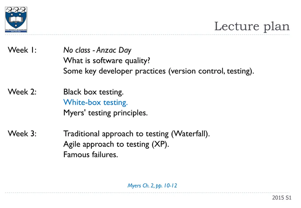 lecture plan