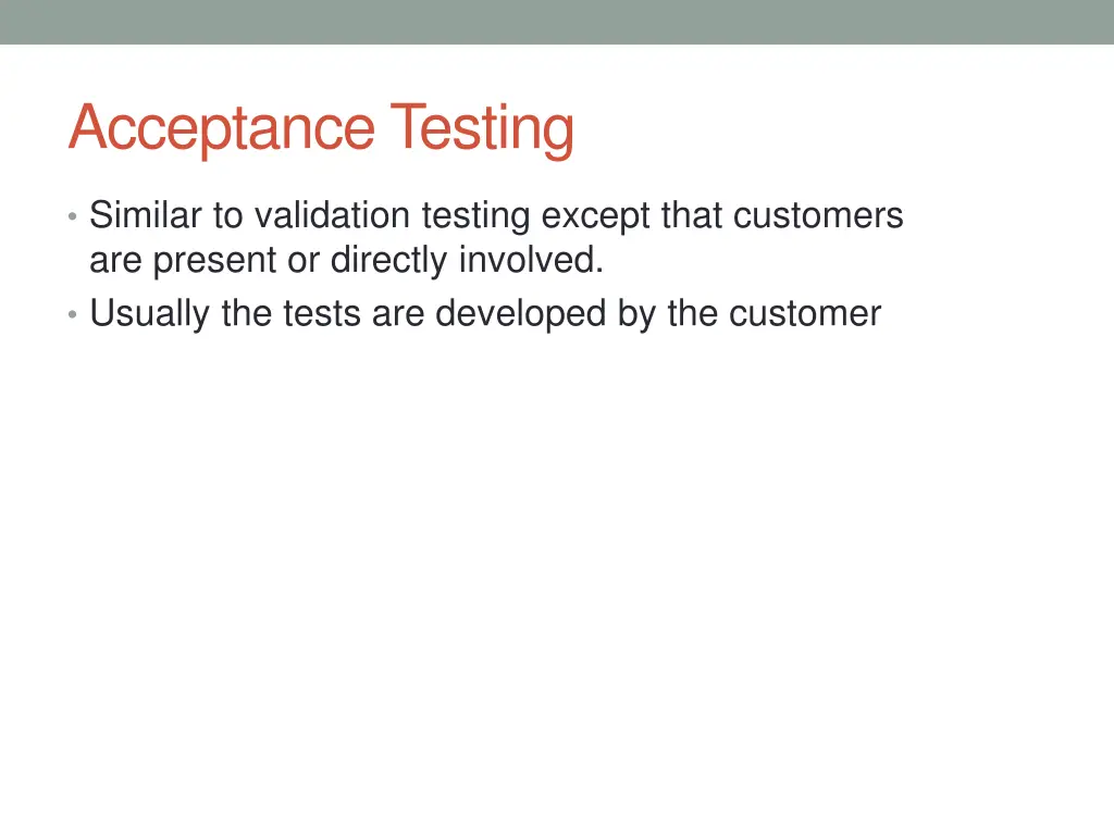 acceptance testing