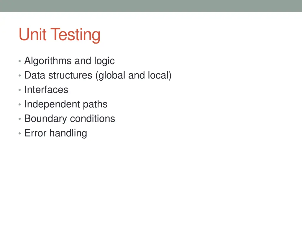 unit testing