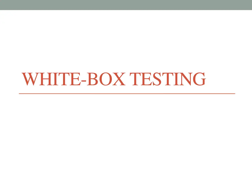 white box testing