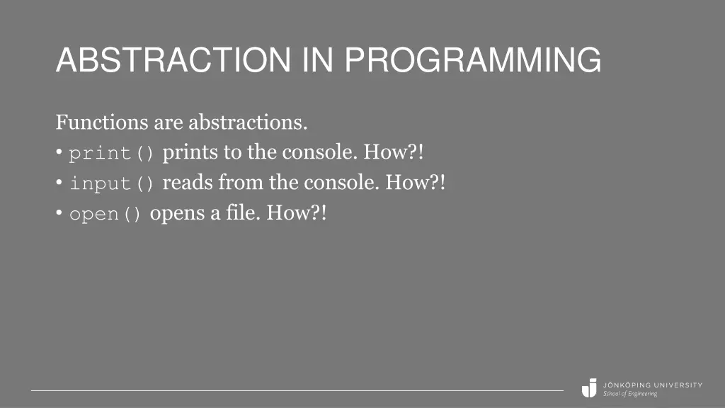 abstraction in programming