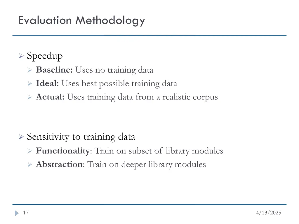 evaluation methodology