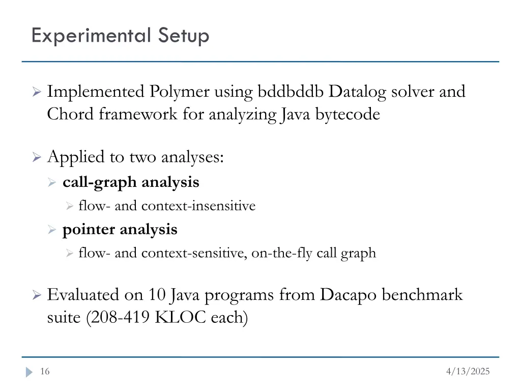 experimental setup