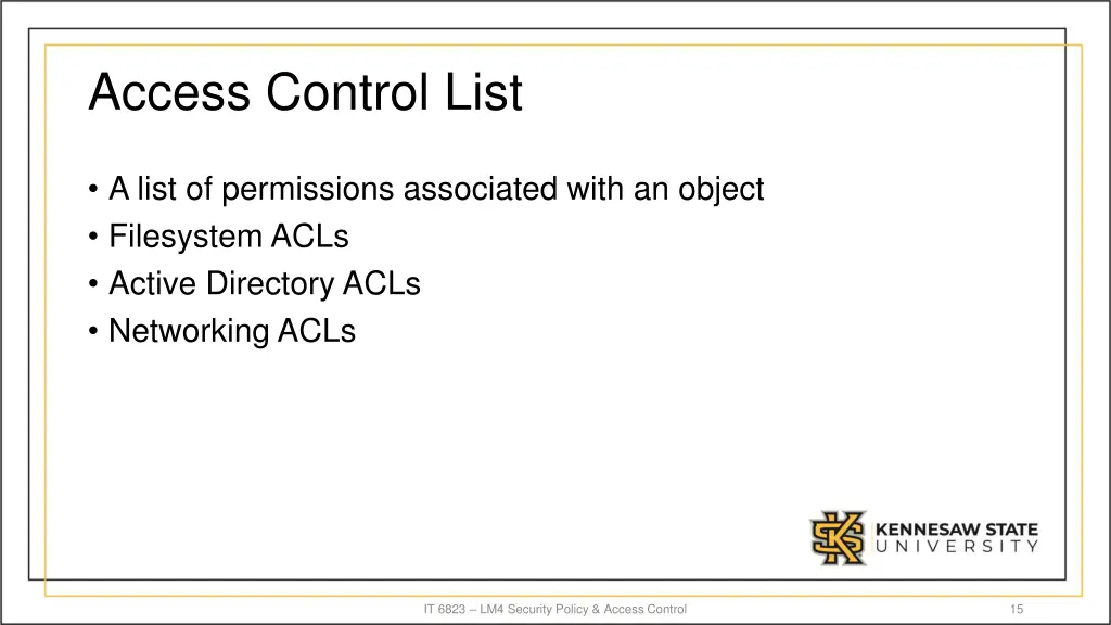 access control list