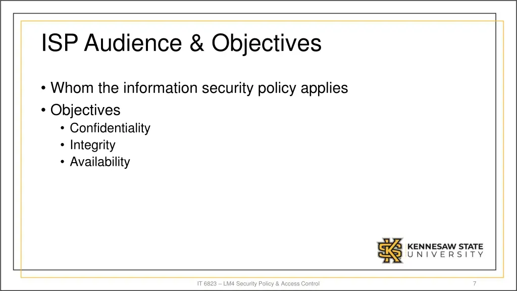 isp audience objectives