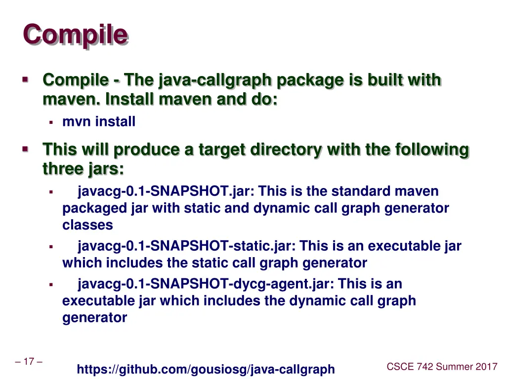 compile