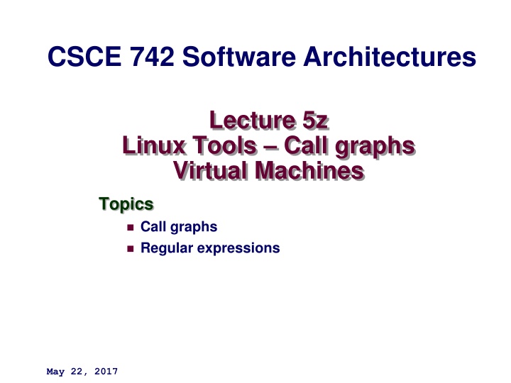 csce 742 software architectures