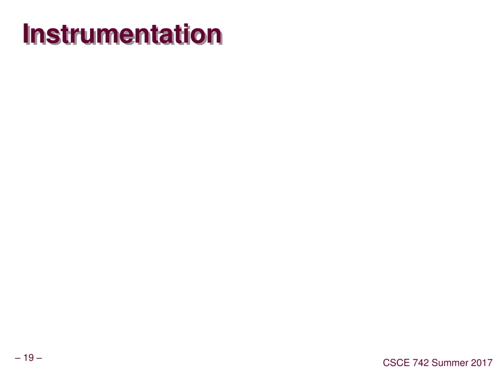 instrumentation