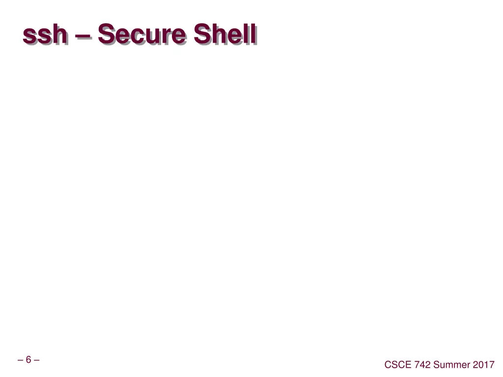 ssh secure shell