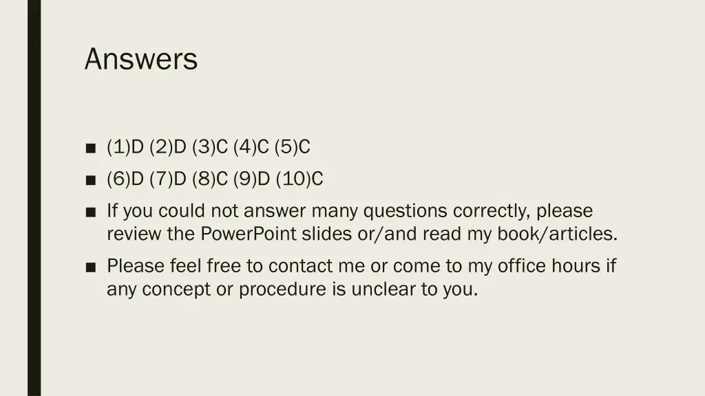 answers