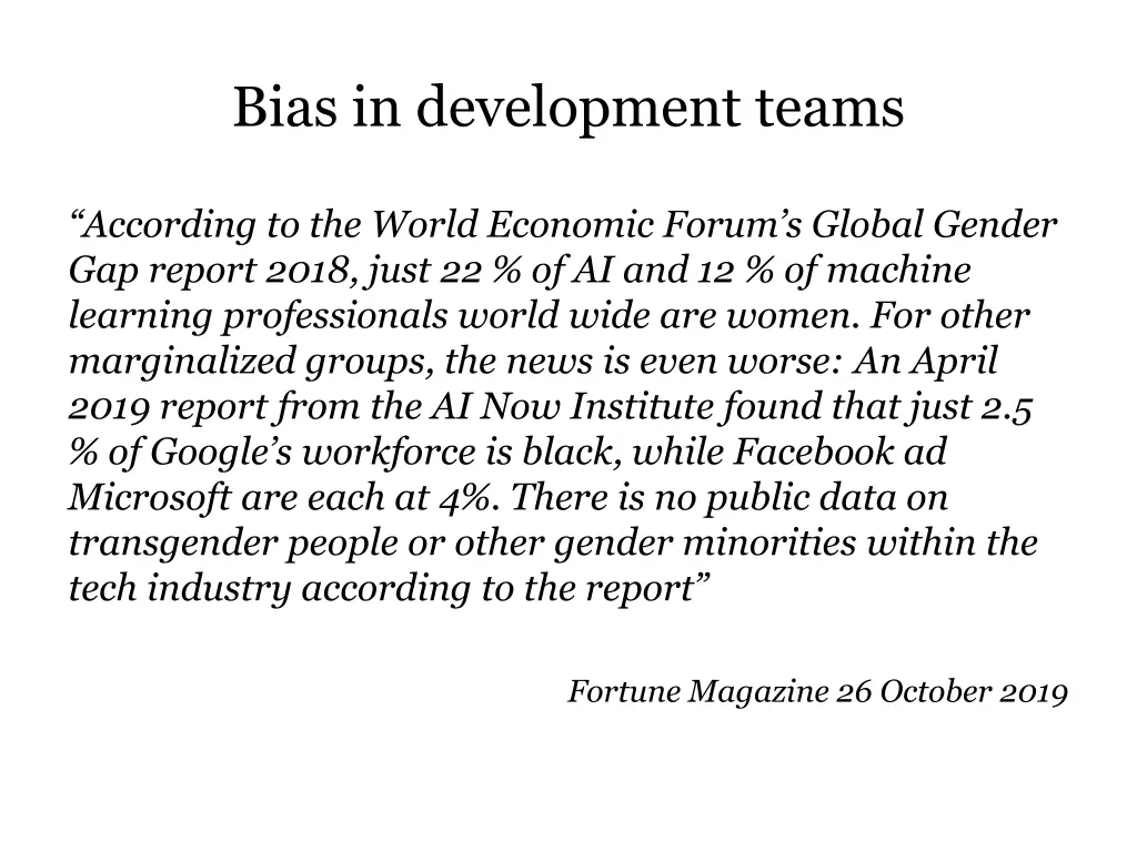 bias in development teams
