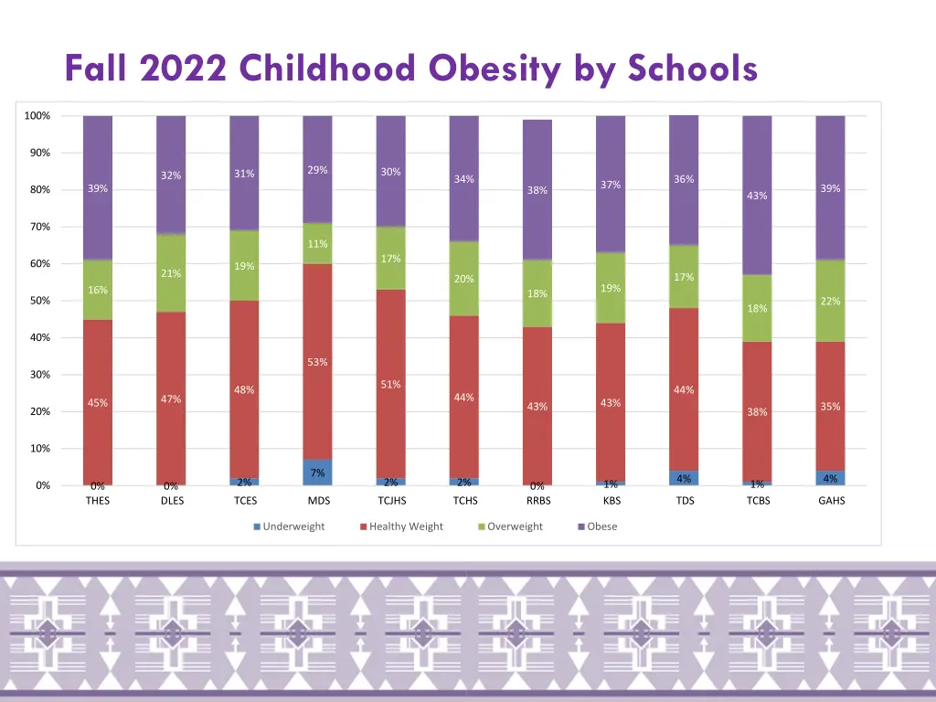 fall 2022 childhood obesity by schools