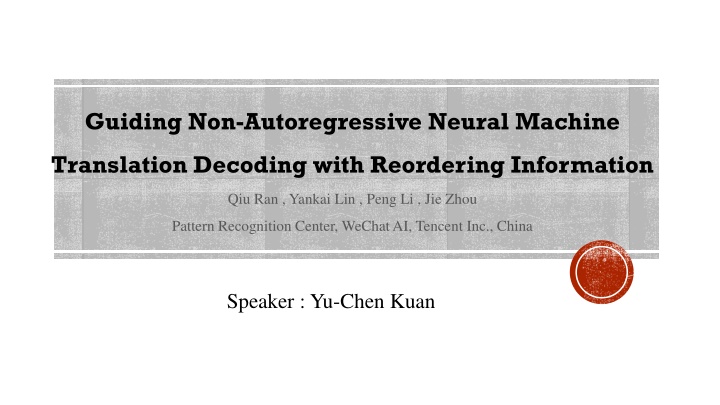 guiding non autoregressive neural machine