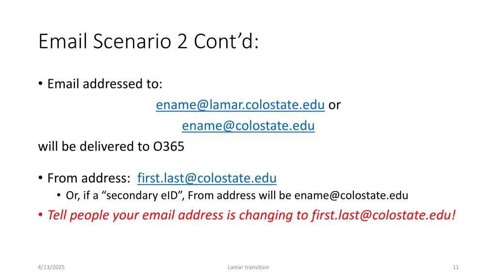 email scenario 2 cont d