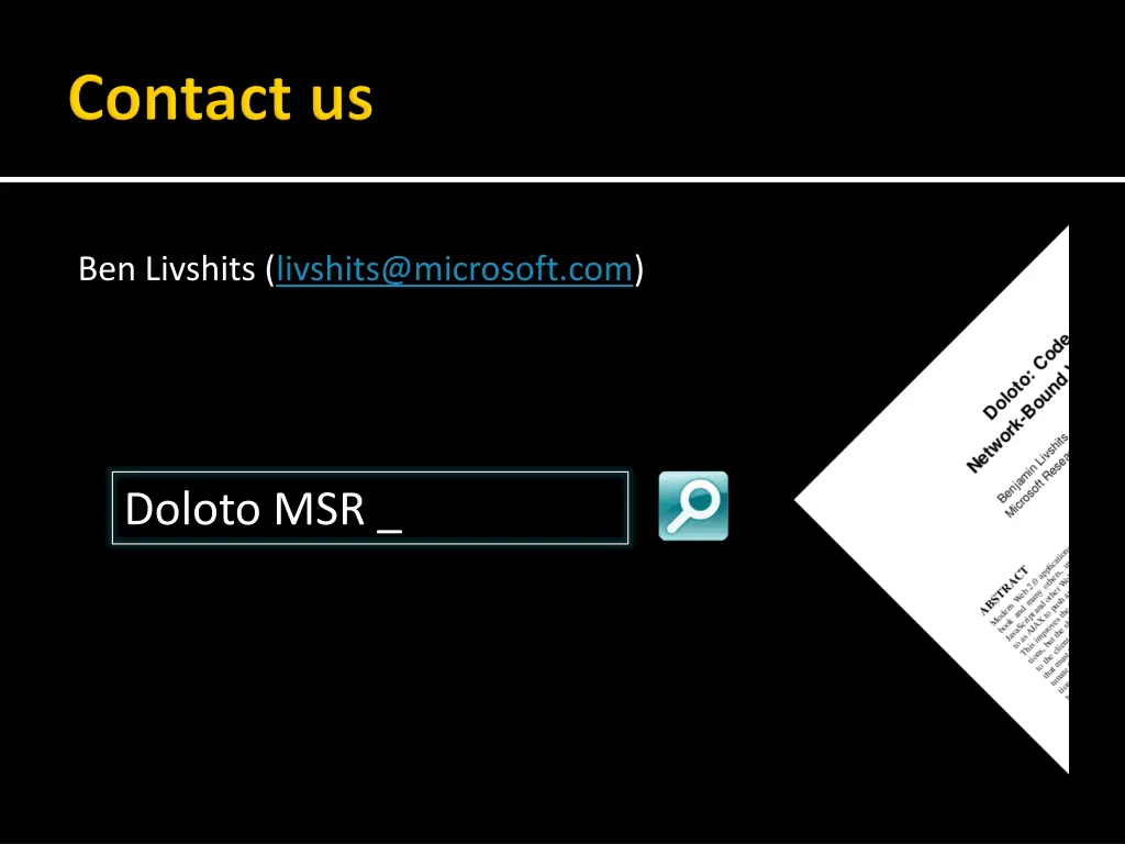 ben livshits livshits@microsoft com