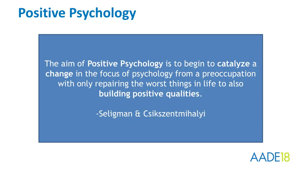 positive psychology