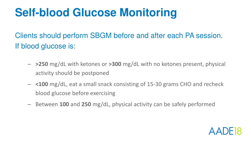 self blood glucose monitoring