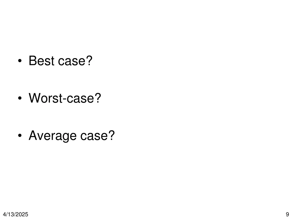 best case